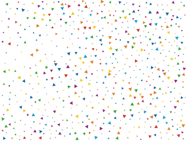 Vector triangular rainbow confetti rainbow glitter confetti background vector illustration