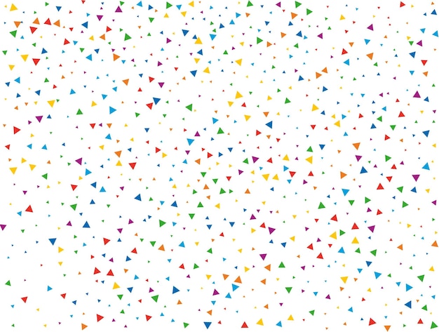 Triangular Rainbow Confetti Rainbow glitter confetti background Vector illustration