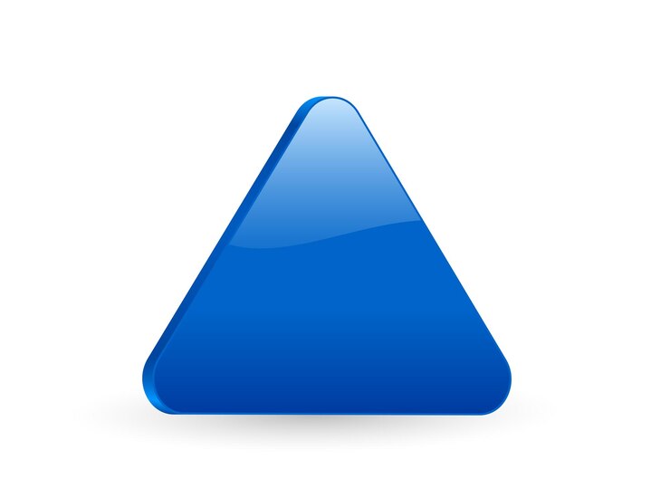 Vector triangular red 3d icon