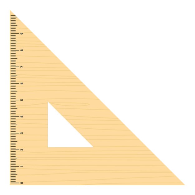 Vector triangular ruler icon flat illustration of triangular ruler vector icon for web