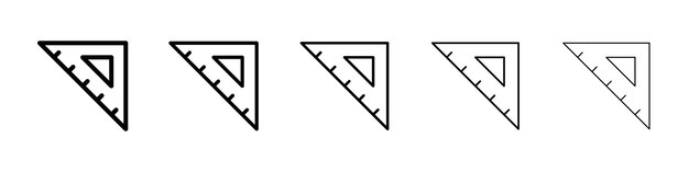 triangular ruler icon vector logo sign
