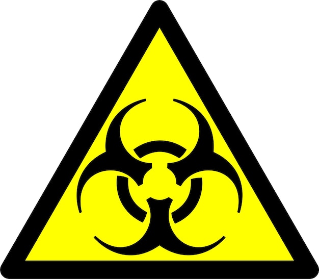 Triangular Vector Image Of A Biohazard Sign Color Graphics Of International Sign For Medical Waste