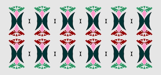 tribaal etnisch motief met symmetrisch patroon voor decoratie