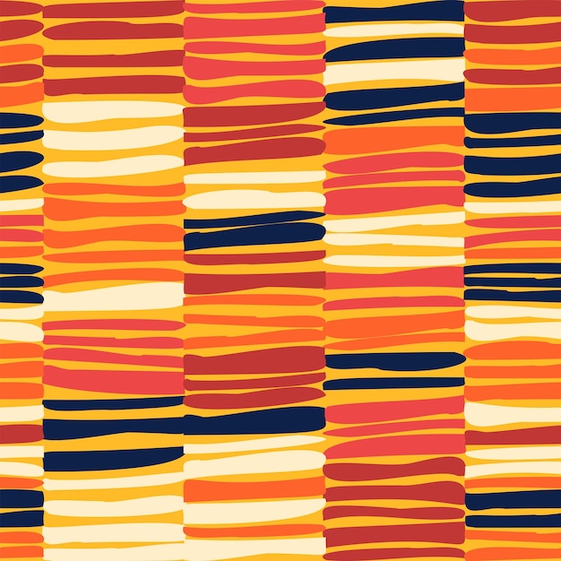 Tribal aarde gekleurde naadloze patroon abstracte etnische geweven textiel vector Afrikaanse background