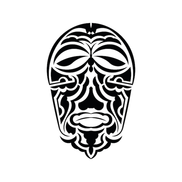 Tribal Afrikaans masker vector iconBlack vector pictogram geïsoleerd op witte achtergrond tribal Afrikaans masker