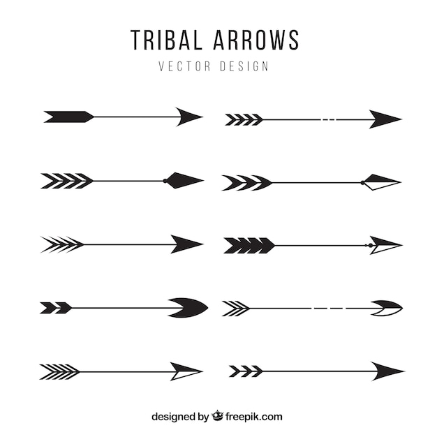 Vector tribal arrows collection