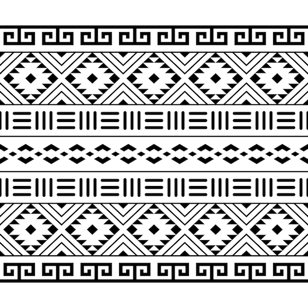 Tribal Azteekse geometrische naadloze patroon