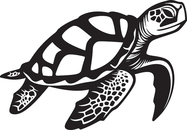 Tribal Black Turtle Shell Vector