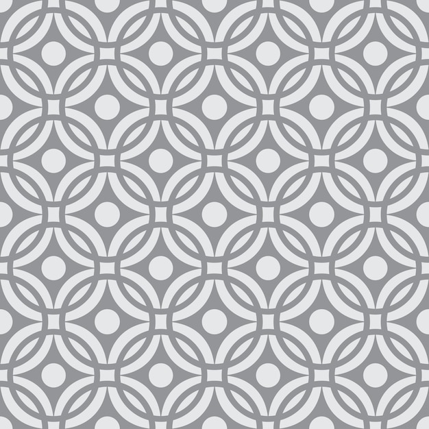 Tribal circle and star geometric seamless pattern