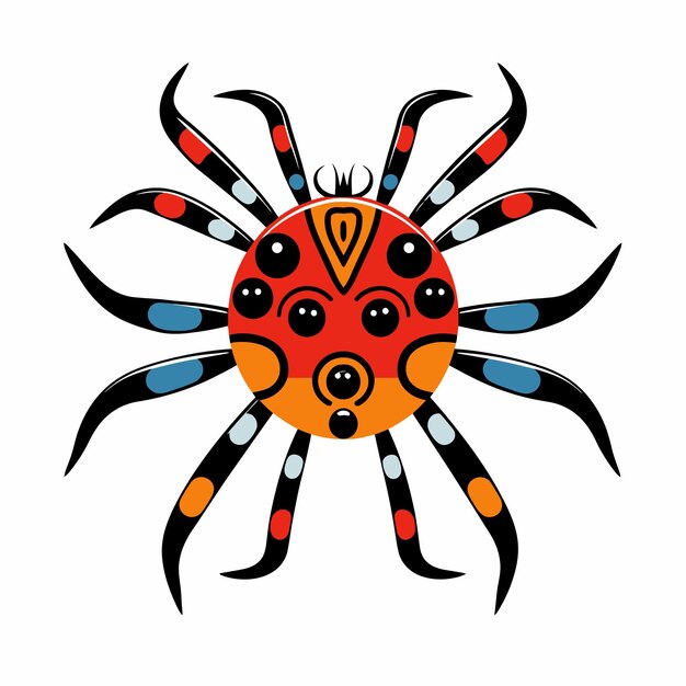Вектор Племенной дизайн пауков