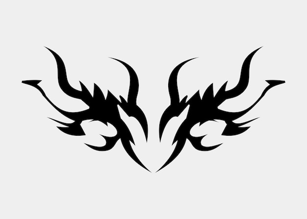 Premium Vector | Tribal dragon head tattoo