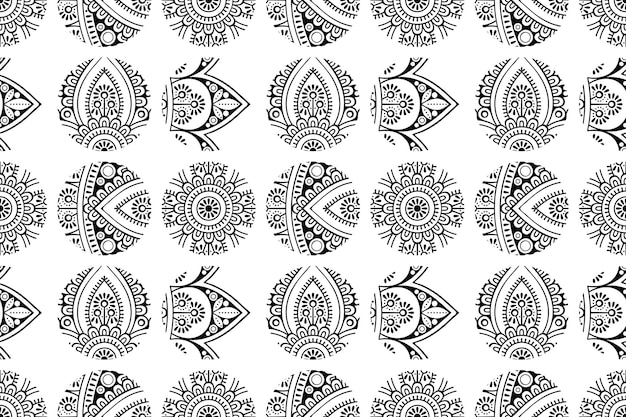 Tribal ethnic mandala seamless pattern 