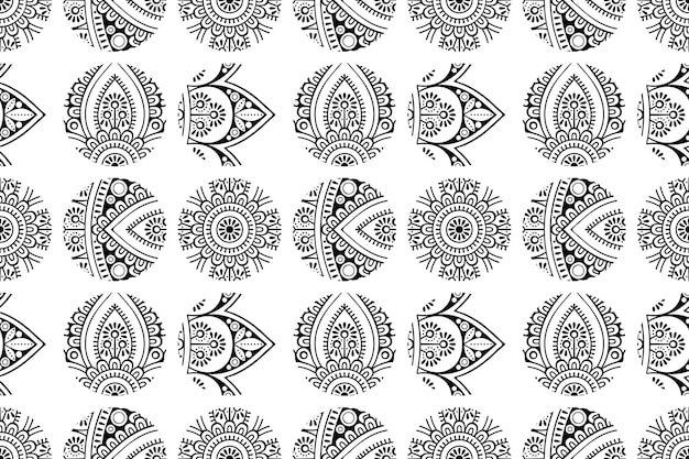 Tribal ethnic mandala seamless pattern