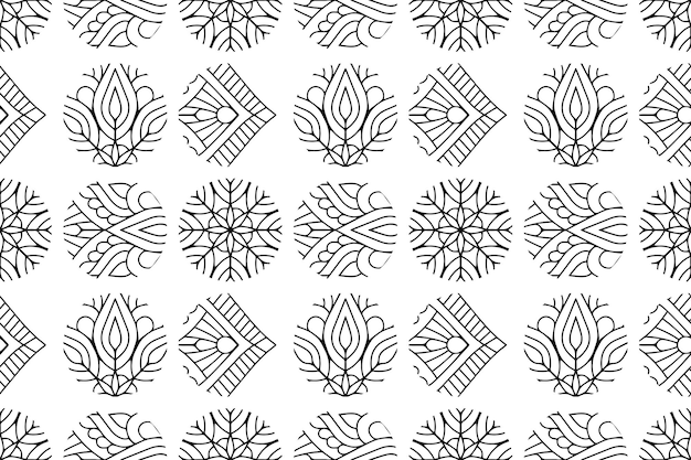 Tribal ethnic mandala seamless pattern 