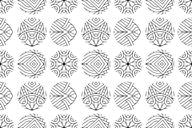 Tribal ethnic mandala seamless pattern 