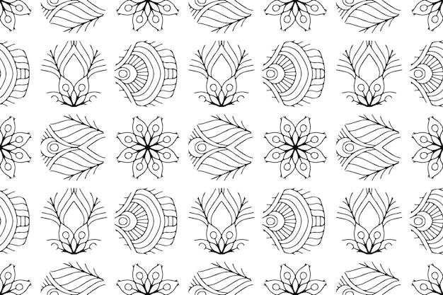 Tribal ethnic mandala seamless pattern