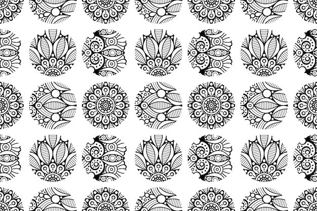 Tribal ethnic mandala seamless pattern