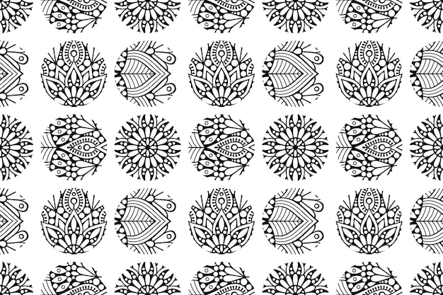 Tribal ethnic mandala seamless pattern 