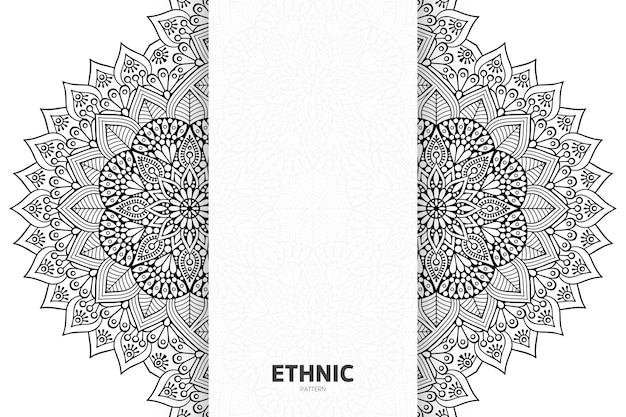 Tribal etnisch patroon semless ontwerp mandala