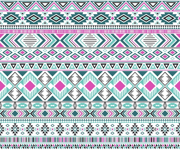 Tribal etnische motieven geometrische vector naadloze background