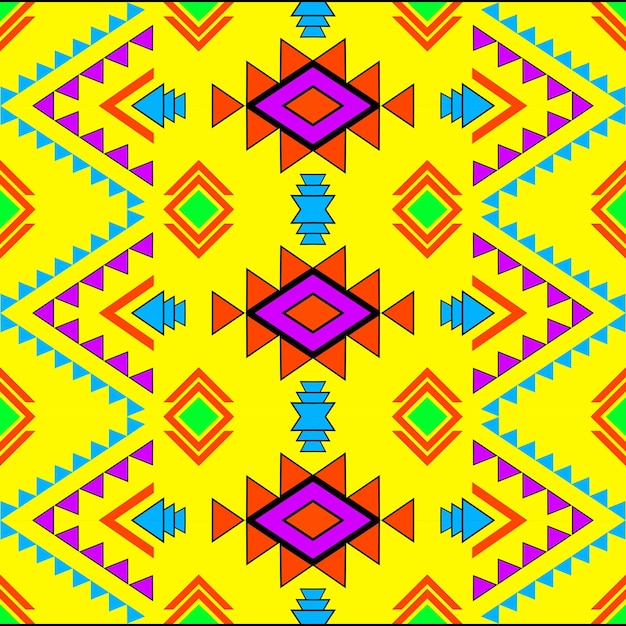 tribal fabric tradition ethnic Aztec pattern seamless design vector illustration