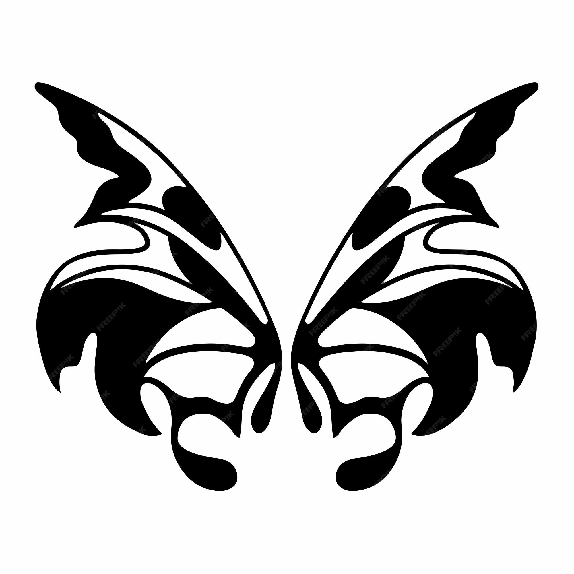 Premium Vector  Butterfly logo symbol stencil design tattoo
