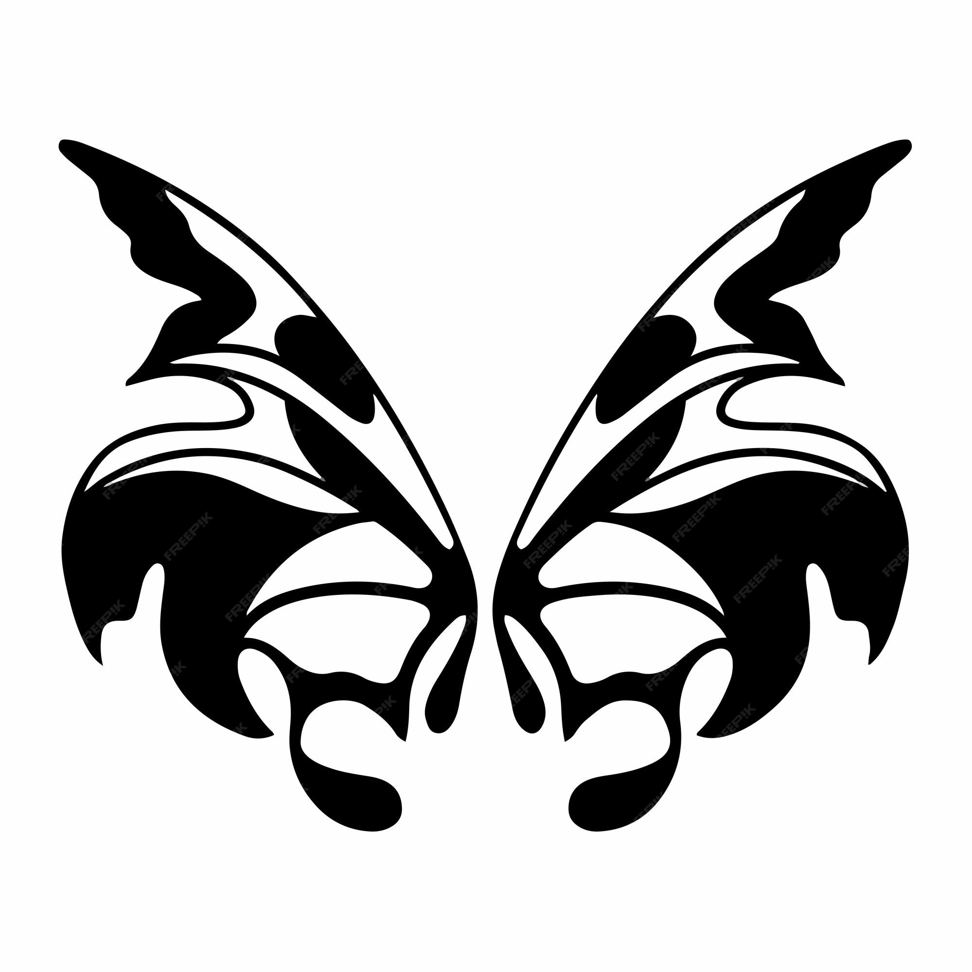 Premium Vector  Butterfly logo symbol stencil design tattoo