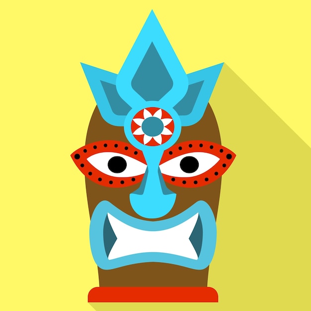 Tribal idool pictogram Vlakke afbeelding van tribal idool vector pictogram voor webdesign