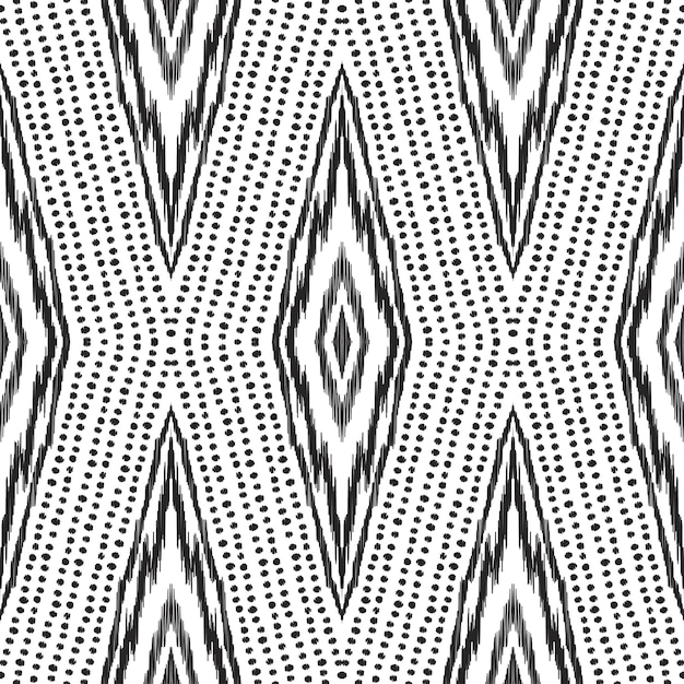 Tribal ikat seamless pattern