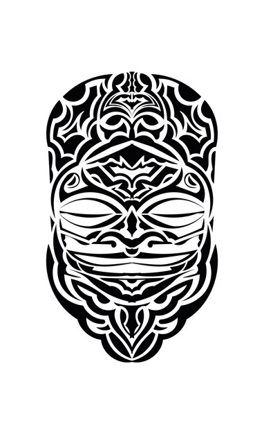 Vector tribal mask made in vector traditional totem symbol isolated