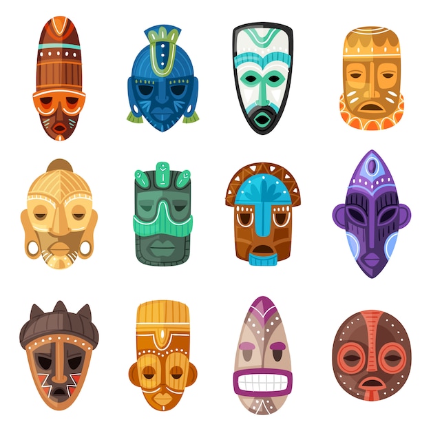 Set maschera tribale