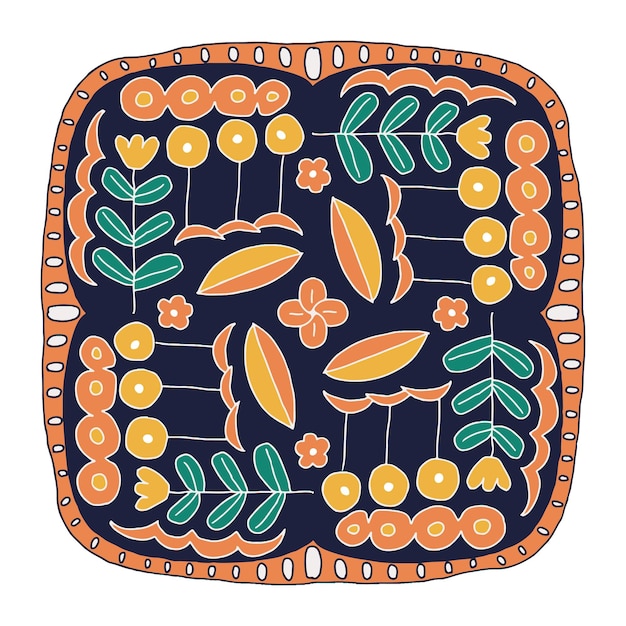 tribal motif traditonal ways garden illustration