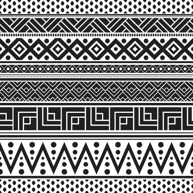 Vector tribal naadloze patroon geometrische naadloos