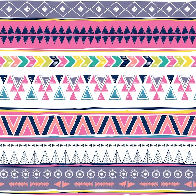 Tribal Navajo naadloos patroon. Azteekse geometrische print. Etnisch