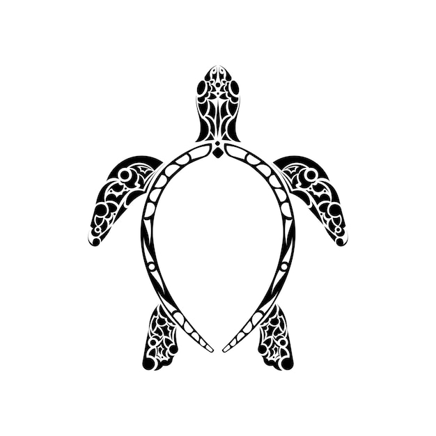 Tribal Polynesisch schildpadpatroon Maori en Polynesisch cultuurpatroon Geïsoleerde vectorillustratie