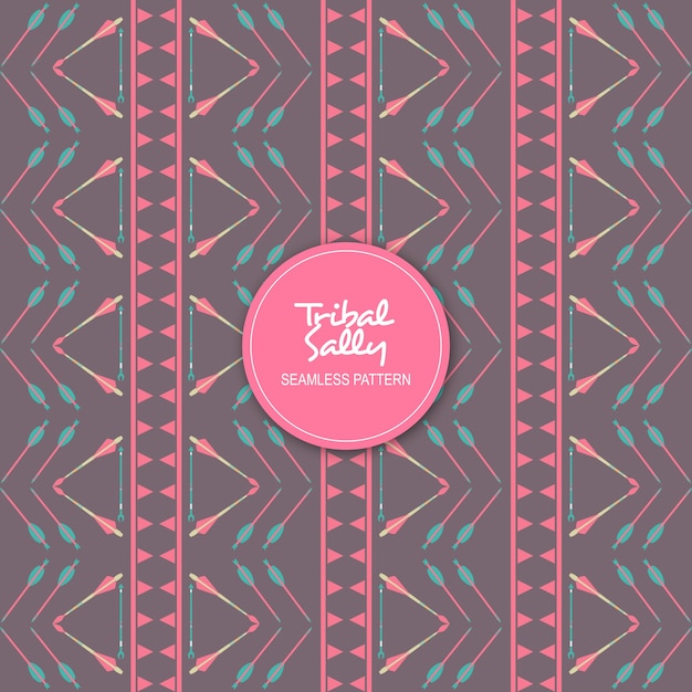 Tribal sally seamless pattern