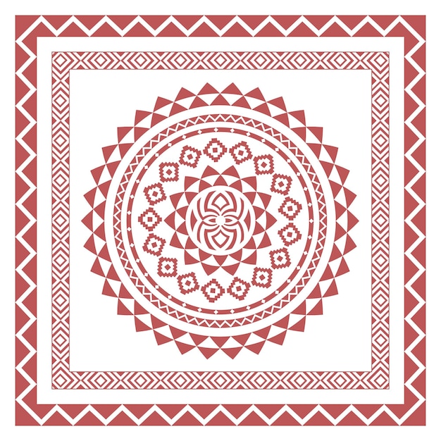 Tribal scarf pattern geometric design