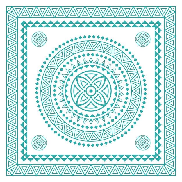 部族のスカーフパターンの幾何学的なデザイン