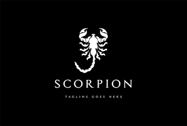 Племенной скорпион знак зодиака для татуировки вектор дизайн логотипа
