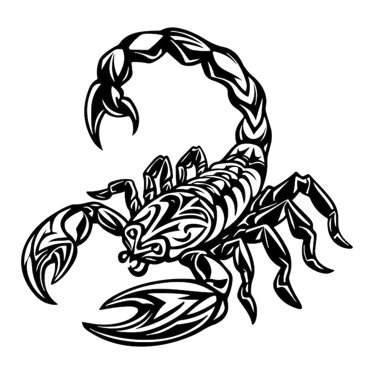 Vector a tribal scorpion for tattoo