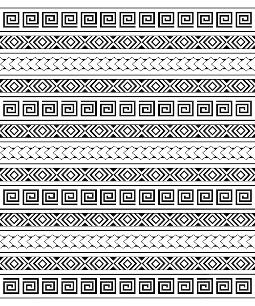 Tribal seamless geometric pattern design