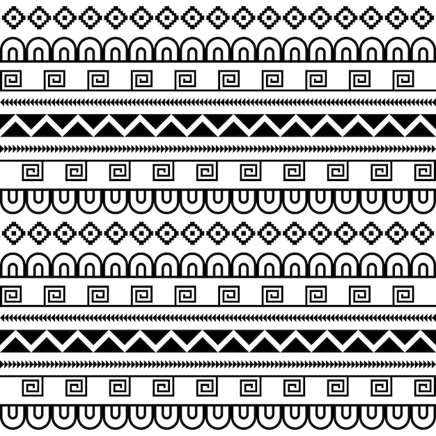 Tribal seamless geometric pattern design