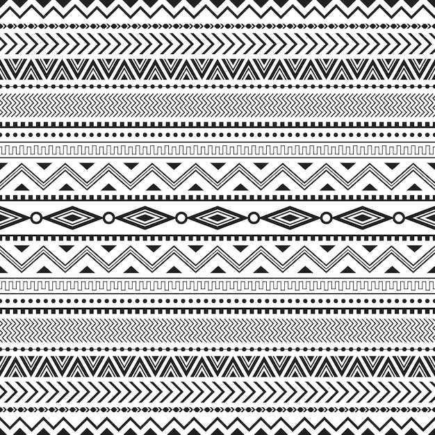 Vector tribal seamless pattern geometric seamless