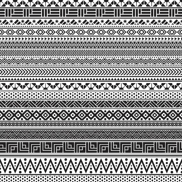 Vector tribal seamless pattern
