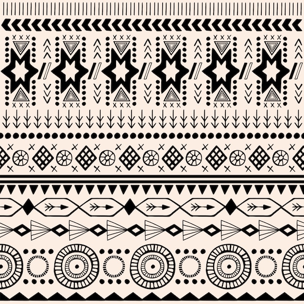 Vector tribal seamless pattern.