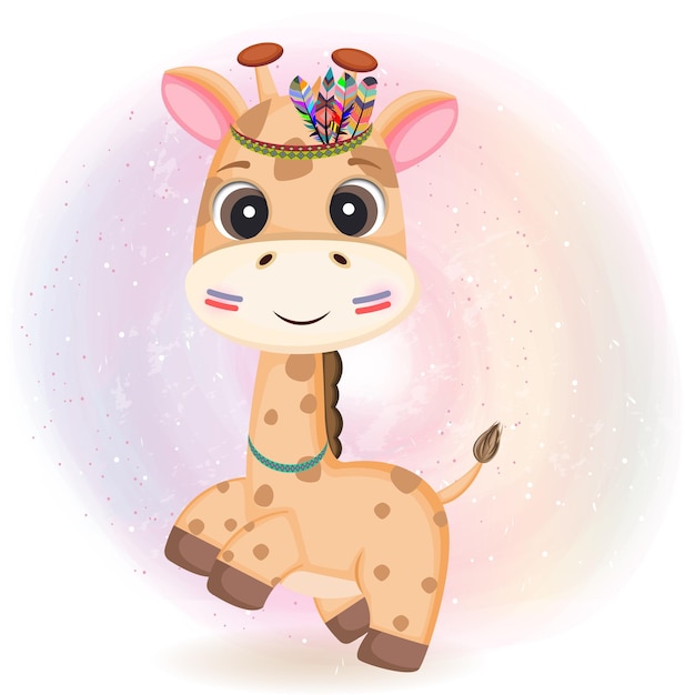 Tribal series baby Giraffe