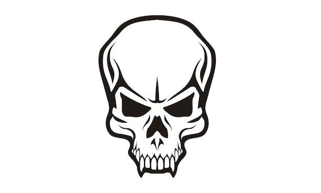 Tribal skull logo ontwerp