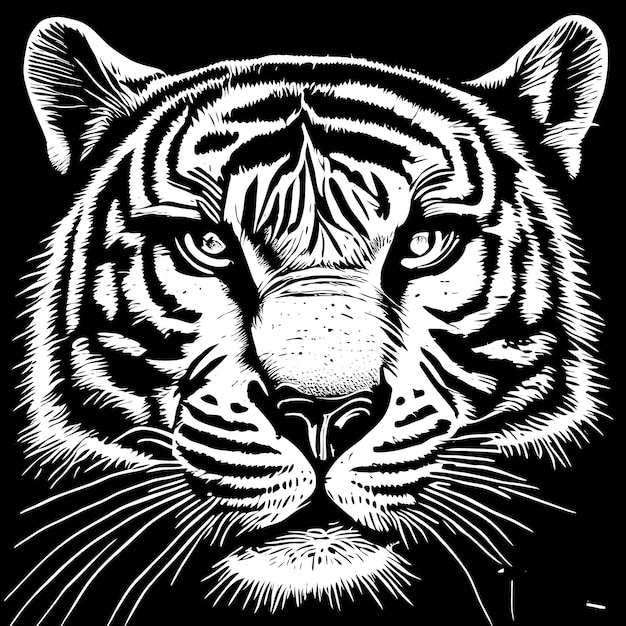 Tribal style tiger graphic element