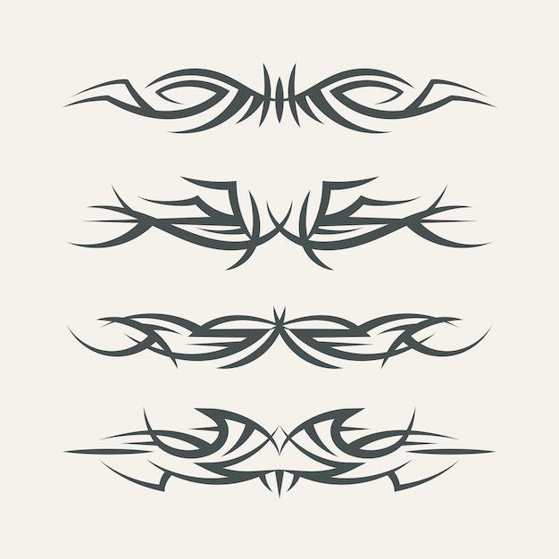 Vector tribal tattoo border element