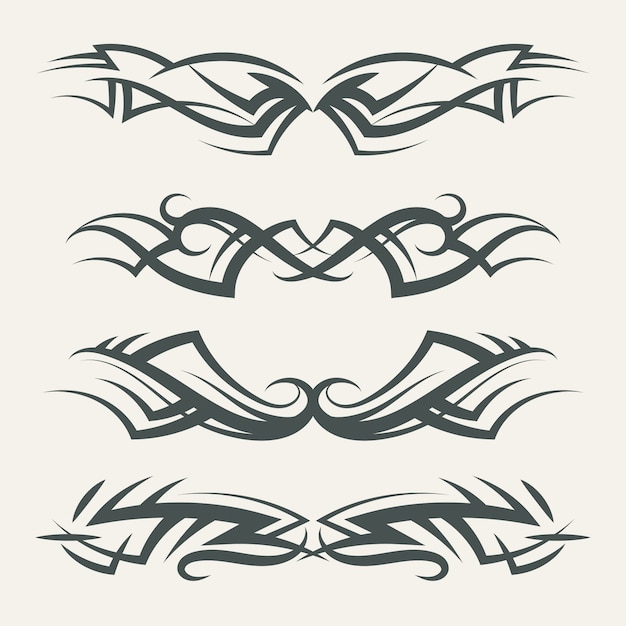 Vector tribal tattoo border element